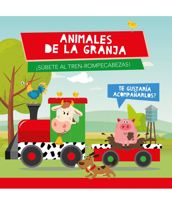 ANIMALES DE GRANJA (TREN ROMPECABEZAS) Infantil