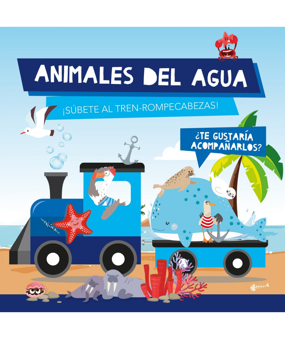 ANIMALES DE AGUA (TREN ROMPECABEZAS) Infantil