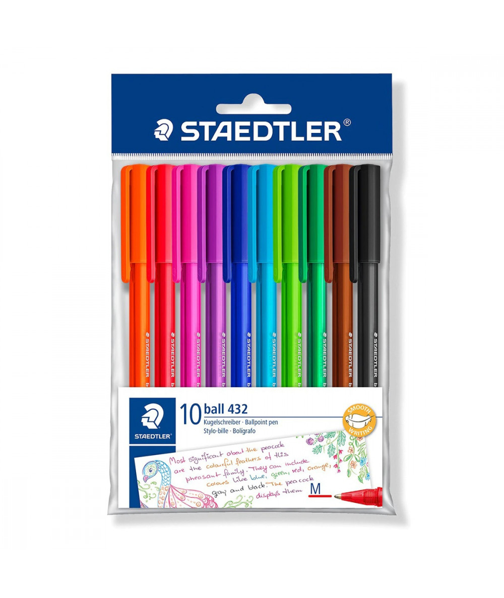 Bolígrafos De Colores Staedtler 10 Unidades ESCRITURA